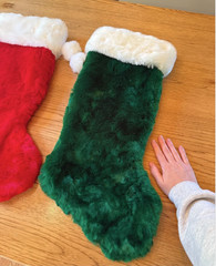 Giant Christmas Stockings Set – Red & Green with White Cuffs
