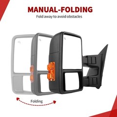 Towing Mirrors Ford F250 F350 F450 F550 2008-2016 Power Extension Black Left …