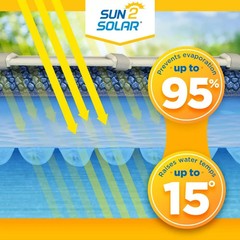 Sun2Solar 1600 Series Clear Rectangle Swimming Pool Solar Covers – (Choose Size)