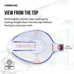 Farberware Pro Angled Measuring Cup, 1 Cup/8 fl. oz. – Red Markings & Handle