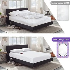 4 Bed Sheet Fasteners Adjustable Elastic Suspenders Straps Mattress Covers Clips