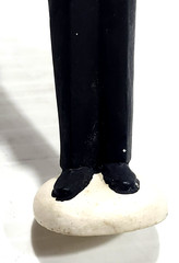 Vintage Chalkware Bride and Groom Wedding Cake Topper Figures