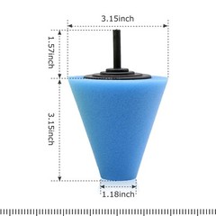 Foam Drill Polishing Cone Ball Pads Kit Car Hub Waxing Buffing Wheel Polisher 4″