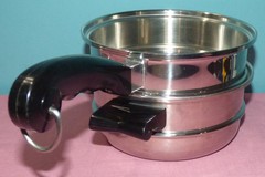 Vintage Saladmaster Double Boiler Insert, Strainer With Steamer Basket No lid