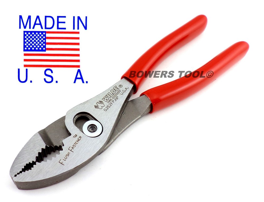 Wilde Tool 6-1/2 ” Combination Slip Joint Pliers Flush Fastener Heat Treated