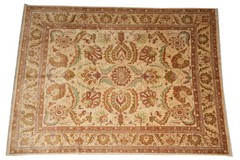 8.11 x 11.7 New Zigler Chobi Rug Beige Gold #F-4174
