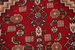Red Traditional Geometric Area Rug 4×6 Hand-knotted Wool Carpet for Any Room