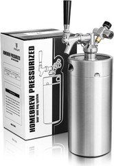 Stainless Steel 128oz Mini Keg with Updated CO2 Regulator – Fresh Beer Anytime