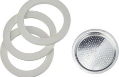 *1-Pack* Bialetti Replacement Rubber Rings & Filter Plate 1 Cup Models 0800031