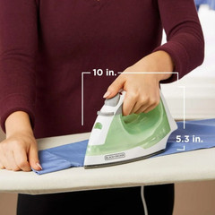 BLACK+DECKER Steam Iron, 1200W, Smartsteam Technology, Non-Stick Soleplate, Auto