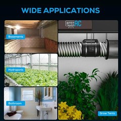 AITECAC 6 Inch Inline Fan Air Carbon Filter Ducting w/ Smart Controller for Tent