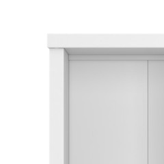 Mainstays Ardent 3 Tier Storage Tower with Door & Open Shelves White Cabinet
