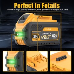 2Pack 12.0AH DCB609-2 For DEWALT DCB612 20V/60V MAX FLEXVOLT Lithium-Ion Battery