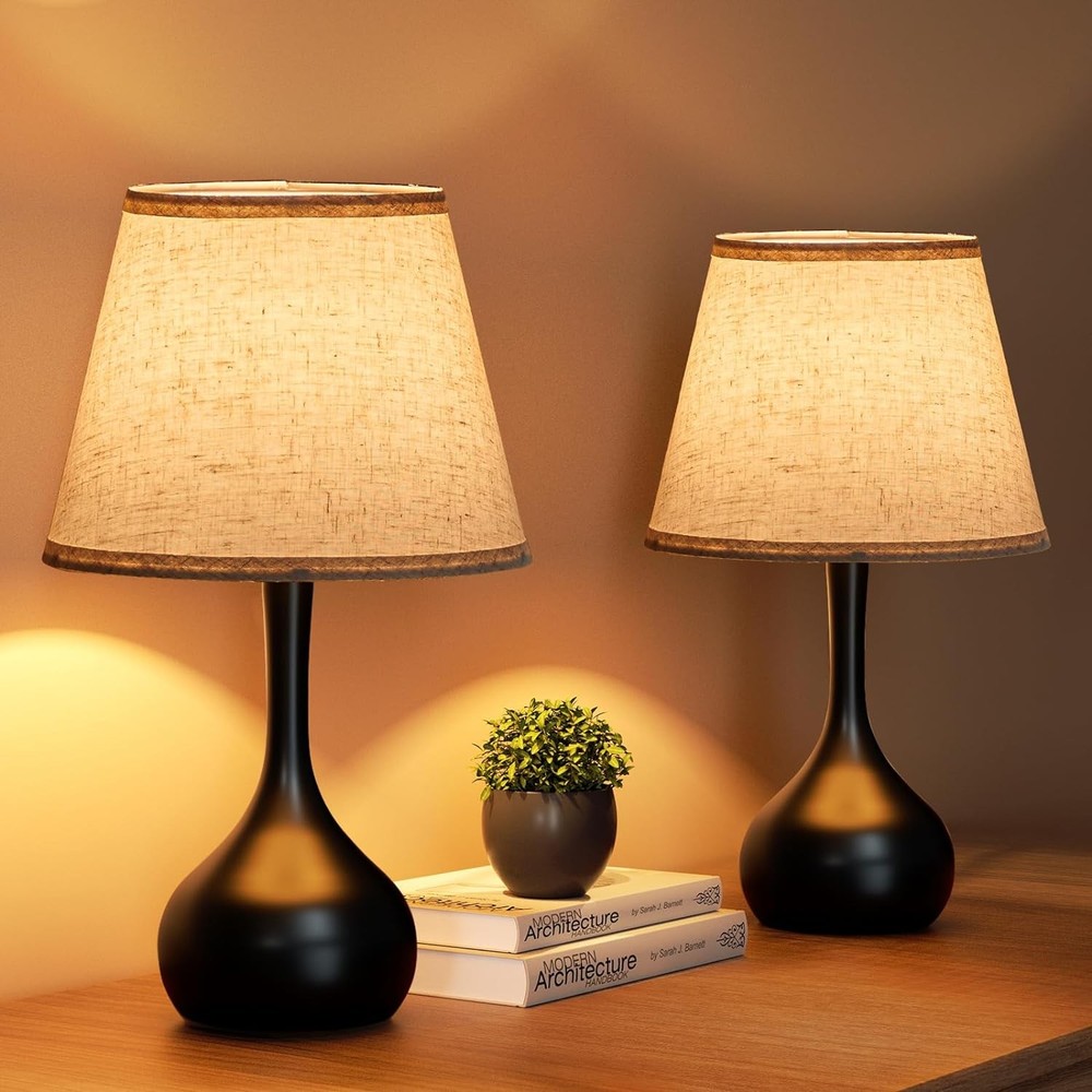 17” Table Lamps Set of 2 Touch 3-Way Dimmable for Living Room Bedroom Bedside