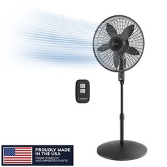 Lasko Cyclone Max 18″ Oscillating Pedestal Fan Remote 4-Speed Black S18605