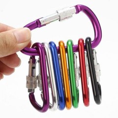 2.5″ LOCKING D-CLIP HOOKS utility aluminum Carabiner FOR camping/hiking/hunting