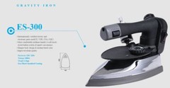 Gravity-Feed Steam Iron ~ Silver Star ~Industrial ES-300 Brand w/ Teflon shoe