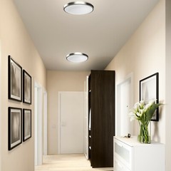 LED Ceiling Lights Flush Mount Brushed Nickel 1200 Lumens Adjustable Brightness