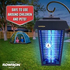 Flowtron Bug Zapper, Mosquito Zapper 1.5 Acre of Coverage, 80W Bulb, 5600V Grid