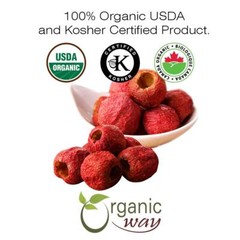 Organic Way Hawthorn Berries Fruit Whole – Organic, Kosher & USDA Certified