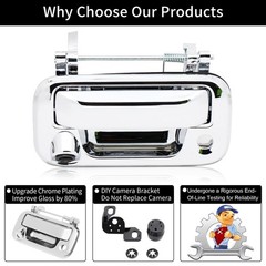 F150 F250 F350 F450 F550 Super Duty Chrome Tailgate Handle with Camera Hole