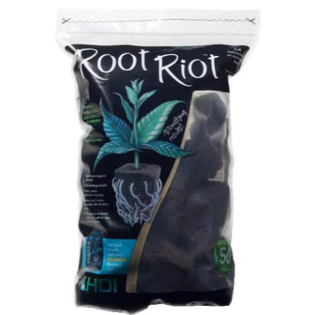 Hydrodynamics Root Riot Replacement Cubes – 50 Cubes Hydroponic Propagation