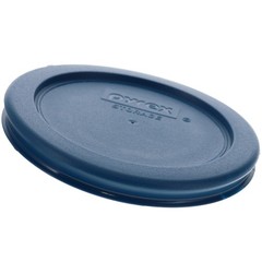 Pyrex 7202-PC Blue Spruce Round Plastic Replacement Storage Lid Cover (2-Pack)