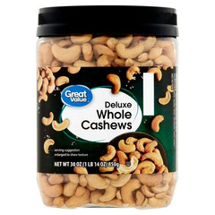 Great Value Deluxe Whole Cashews, 30 oz*****