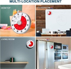 Secura 7.5-inch Visual Countdown 60-Minute Kitchen Timer, Time Management, NEW
