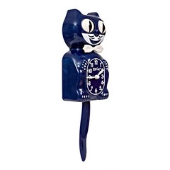GALAXY BLUE KIT CAT CLOCK 15.5″ Glitter MADE IN USA Free Battery Kit-Cat Klock