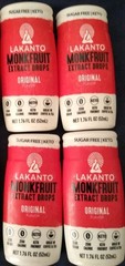 4 Lakanto Monkfruit Extract Liquid Drops 1.76 fl.oz Monk Fruit Original SALE!!!