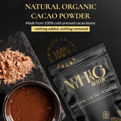 Organic Natural Cacao Powder 8oz – Unsweetened Cocoa 8 oz / 0.5 lb