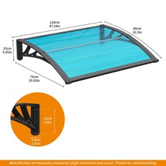 32″x48″ Awning for Door Window Outdoor polycarbonate Canopy Rain and Sun Protect