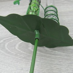 Rain Gauge Garden Metal Stake Decorative Grasshopper Outdoor Yard Decor