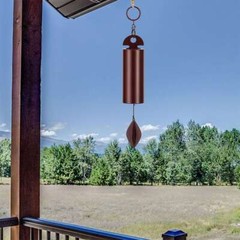 9.8in Deep Resonance Serenity Metal Bell Heroic Wind Chimes Outdoor Home Decor