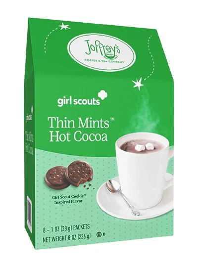 Joffrey’s Girl Scouts (Cookies) THIN MINTS Hot Cocoa Mix 8-Packets *BB 10/2027*