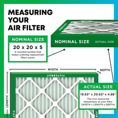 Filterbuy 20x20x5 Air Filters MERV 11, AC Furnace Replacement for Trion Air Bear