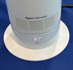 Dyson AM09 Hot + Cool Jet Focus Fan Heater With Remote White Silver Tested