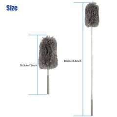Microfiber Duster Soft Feather Dusting Brush Household Extendable Cleaning Tool