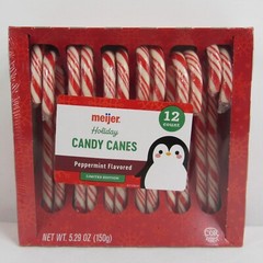 Peppermint Candy Canes Pack of 12 Red & White Meijer Holiday Christmas Sept 2026