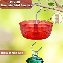 Ant Moat for Hummingbird Feeders, (4 Pack, 6 OZ) Vintage Style Humingbird Feeder