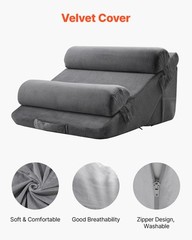 VEVOR Orthopedic Bed Wedge Pillow 4 Pcs Adjustable for Back Leg Neck Sleep GERD