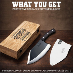 Animas Forge Dynamite Cleaver 8” Hand Forged High Carbon Steel Knife in Wood Box