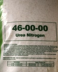 Nitrogen 46-0-0 Urea. Fertilizer great for lawns and vegetables.