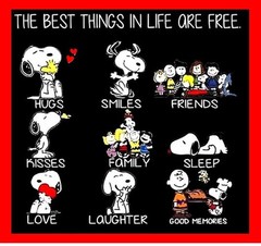 The Best Things In Life Are Free Love Family Snoopy Refrigerator Fridge MAGNET