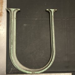 Vintage Cast Iron Letter U Architectural Sign 14” x 11.25” 3lb 6oz