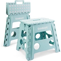 Goldblatt 12.5″ Heavy-Duty Folding Step Stools Plastic Portable 300 lbs Capacity