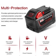 2PACK 12.0Ah For Milwaukee For M18 18V Extended Capacity Battery 48-11-1860 NEW