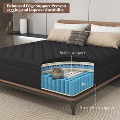 12″/14″ Queen Size Hybrid Mattress Gel Memory Foam Pocket Spring Bed in a Box