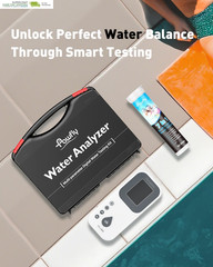7 in 1 Digital Water Testing Kit, 50 Strips Hot Tub Test Kit, Digital Pool Water